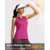 imageG Gradual Womens Golf Shirt Sleeveless Lightweight V Neck Tennis Polo Shirts with Collar Quick Dry Athletic Tops for WomenRosy
