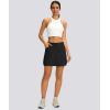 imageG Gradual Womens Skort 5 Pockets Cargo Skirt Golf Skirts Skorts for Women Casual Summer HikingBlack