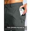 imageMens Golf Pants  30quot32quot34quot Slim Fit Stretch Lightweight Dress Pants for Men with Zipper Pockets Casual WorkDark GrayW30 L30