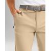 imageMens Golf Pants  30quot32quot34quot Slim Fit Stretch Lightweight Dress Pants for Men with Zipper Pockets Casual WorkLight KhakiW34 L30