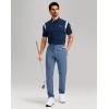 imageMens Golf Pants  30quot32quot34quot Slim Fit Stretch Lightweight Dress Pants for Men with Zipper Pockets Casual WorkSlate BlueW38 L32