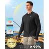 imageMens Sun Protection Hoodie Shirt UPF 50 Long Sleeve Fishing Rash Guard UV SPF Summer Lightweight Hiking Shirt for MenBlack