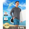 imageMens Sun Protection Hoodie Shirt UPF 50 Long Sleeve Fishing Rash Guard UV SPF Summer Lightweight Hiking Shirt for MenDark Grey