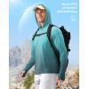 imageMens Sun Protection Hoodie Shirt UPF 50 Long Sleeve Fishing Rash Guard UV SPF Summer Lightweight Hiking Shirt for MenGradient Green Grey