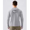 imageMens Sun Protection Hoodie Shirt UPF 50 Long Sleeve Fishing Rash Guard UV SPF Summer Lightweight Hiking Shirt for MenLight Grey