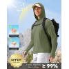 imageMens Sun Protection Hoodie Shirt UPF 50 Long Sleeve Fishing Rash Guard UV SPF Summer Lightweight Hiking Shirt for MenOlive