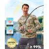 imageMens Sun Protection Hoodie Shirt UPF 50 Long Sleeve Fishing Rash Guard UV SPF Summer Lightweight Hiking Shirt for MenOlivine Brown Camo