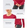 imageWomens UPF 50 Sun Shirts Long Sleeve UV Protection Rash Guard Lightweight Quick Dry Workout Hiking Tops for WomenDark Red