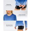 imageWomens UPF 50 Sun Shirts Long Sleeve UV Protection Rash Guard Lightweight Quick Dry Workout Hiking Tops for WomenGradient Blue White