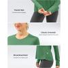 imageWomens UPF 50 Sun Shirts Long Sleeve UV Protection Rash Guard Lightweight Quick Dry Workout Hiking Tops for WomenGreen