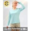 imageWomens UPF 50 Sun Shirts Long Sleeve UV Protection Rash Guard Lightweight Quick Dry Workout Hiking Tops for WomenLight Green