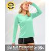 imageWomens UPF 50 Sun Shirts Long Sleeve UV Protection Rash Guard Lightweight Quick Dry Workout Hiking Tops for WomenMint Green
