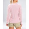 imageWomens UPF 50 Sun Shirts Long Sleeve UV Protection Rash Guard Lightweight Quick Dry Workout Hiking Tops for WomenPink