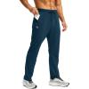 imageG Gradual Mens Fleece Lined Winter Pants with 3 Zipper Pockets Warm Athletic Joggers Workout Running Sweatpants for MenHeather Dark Cobalt Blue