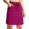 imageG Gradual Womens 18quot Golf Skorts Skirts with 3 Pockets High Waisted Athletic Skorts for Women Stretchy Tennis SkirtsRose Red