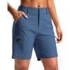 imageG Gradual Womens 7quot Hiking Cargo Shorts Quick Dry Lightweight Golf Outdoor Work Summer Travel Shorts with PocketsSlate Blue