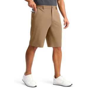 imageG Gradual Casual Shorts for Men 11quot Lightweight Mens Golf Shorts Stretch with 3 Pockets Quick Dry Summer Breathable ShortsDark Khaki