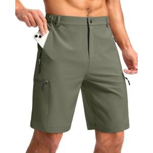 imageG Gradual Mens Hiking Cargo Shorts with 4 Zipper Pockets 9quot Quick Dry Lightweight Casual Work Shorts for Men Golf FishingGrey Sage