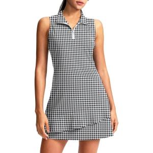 imageG Gradual Tennis Dress for Women Golf Outfits with Shorts and Pockets Sleeveless Active Exercise Athletic Dresses for WomenHoundstooth