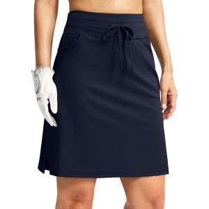 imageG Gradual Womens 18quot Golf Skorts Skirts with 3 Pockets High Waisted Athletic Skorts for Women Stretchy Tennis SkirtsNavy