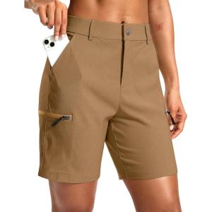 imageG Gradual Womens 7quot Hiking Cargo Shorts Quick Dry Lightweight Golf Outdoor Work Summer Travel Shorts with PocketsDeep Khaki
