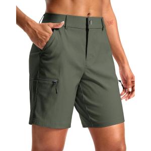 imageG Gradual Womens 7quot Hiking Cargo Shorts Quick Dry Lightweight Golf Outdoor Work Summer Travel Shorts with PocketsSage Green