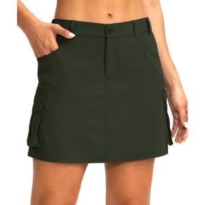 imageG Gradual Womens Skort 5 Pockets Cargo Skirt Golf Skirts Skorts for Women Casual Summer HikingArmy Green