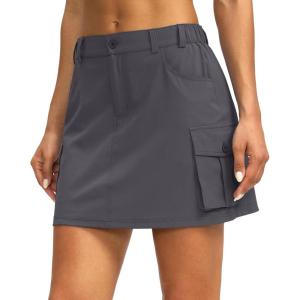 imageG Gradual Womens Skort 5 Pockets Cargo Skirt Golf Skirts Skorts for Women Casual Summer HikingDark Grey