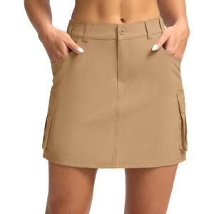 imageG Gradual Womens Skort 5 Pockets Cargo Skirt Golf Skirts Skorts for Women Casual Summer HikingDark Khaki