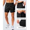 imageG Gradual Mens Gym Shorts 5quot7quot10quot with Zipper Pockets Basketball Athletic Mesh Quick Dry Shorts for Workout Running TennisBlack