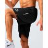 imageG Gradual Mens Gym Shorts 5quot7quot10quot with Zipper Pockets Basketball Athletic Mesh Quick Dry Shorts for Workout Running TennisBlack