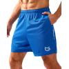 imageG Gradual Mens Gym Shorts 5quot7quot10quot with Zipper Pockets Basketball Athletic Mesh Quick Dry Shorts for Workout Running TennisBlue