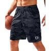 imageG Gradual Mens Gym Shorts 5quot7quot10quot with Zipper Pockets Basketball Athletic Mesh Quick Dry Shorts for Workout Running TennisCamo Black