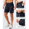 imageG Gradual Mens Gym Shorts 5quot7quot10quot with Zipper Pockets Basketball Athletic Mesh Quick Dry Shorts for Workout Running TennisCamo Black