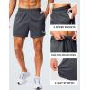 imageG Gradual Mens Gym Shorts 5quot7quot10quot with Zipper Pockets Basketball Athletic Mesh Quick Dry Shorts for Workout Running TennisDark Grey
