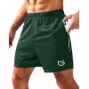imageG Gradual Mens Gym Shorts 5quot7quot10quot with Zipper Pockets Basketball Athletic Mesh Quick Dry Shorts for Workout Running TennisDark Olive
