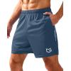imageG Gradual Mens Gym Shorts 5quot7quot10quot with Zipper Pockets Basketball Athletic Mesh Quick Dry Shorts for Workout Running TennisDusty Blue