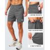 imageG Gradual Mens Gym Shorts 5quot7quot10quot with Zipper Pockets Basketball Athletic Mesh Quick Dry Shorts for Workout Running TennisGrey
