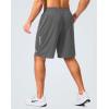 imageG Gradual Mens Gym Shorts 5quot7quot10quot with Zipper Pockets Basketball Athletic Mesh Quick Dry Shorts for Workout Running TennisGrey