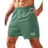 imageG Gradual Mens Gym Shorts 5quot7quot10quot with Zipper Pockets Basketball Athletic Mesh Quick Dry Shorts for Workout Running TennisIce Green