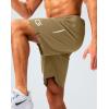 imageG Gradual Mens Gym Shorts 5quot7quot10quot with Zipper Pockets Basketball Athletic Mesh Quick Dry Shorts for Workout Running TennisLight Khaki