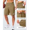 imageG Gradual Mens Gym Shorts 5quot7quot10quot with Zipper Pockets Basketball Athletic Mesh Quick Dry Shorts for Workout Running TennisLight Khaki