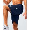 imageG Gradual Mens Gym Shorts 5quot7quot10quot with Zipper Pockets Basketball Athletic Mesh Quick Dry Shorts for Workout Running TennisNavy