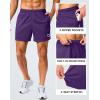 imageG Gradual Mens Gym Shorts 5quot7quot10quot with Zipper Pockets Basketball Athletic Mesh Quick Dry Shorts for Workout Running TennisPurple