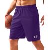 imageG Gradual Mens Gym Shorts 5quot7quot10quot with Zipper Pockets Basketball Athletic Mesh Quick Dry Shorts for Workout Running TennisPurple