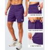imageG Gradual Mens Gym Shorts 5quot7quot10quot with Zipper Pockets Basketball Athletic Mesh Quick Dry Shorts for Workout Running TennisPurple