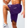 imageG Gradual Mens Gym Shorts 5quot7quot10quot with Zipper Pockets Basketball Athletic Mesh Quick Dry Shorts for Workout Running TennisPurple