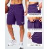 imageG Gradual Mens Gym Shorts 5quot7quot10quot with Zipper Pockets Basketball Athletic Mesh Quick Dry Shorts for Workout Running TennisPurple
