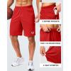 imageG Gradual Mens Gym Shorts 5quot7quot10quot with Zipper Pockets Basketball Athletic Mesh Quick Dry Shorts for Workout Running TennisRed