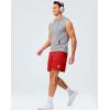 imageG Gradual Mens Gym Shorts 5quot7quot10quot with Zipper Pockets Basketball Athletic Mesh Quick Dry Shorts for Workout Running TennisRed